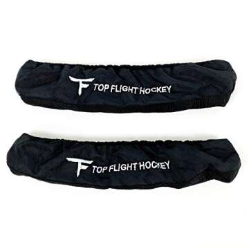 Ice Skate Blade Covers - Skate Blade Soakers, Moisture Absorbent, Protects Blades from Chips and Nic...
