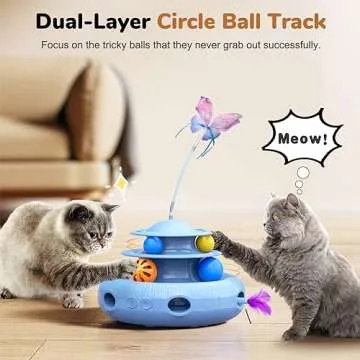 4-in-1 Rechargeable Automatic Cat Toy for Playful Cats