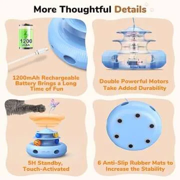 4-in-1 Rechargeable Automatic Cat Toy for Playful Cats
