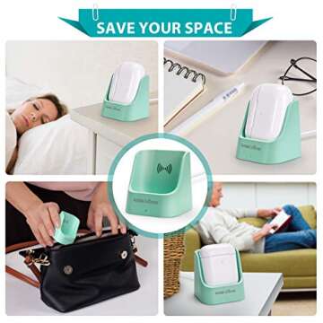 AirPod Charger, Wireless Charger for AirPods 3/2 and AirPods Pro, Groove Design and Anti-Slip Protection, Wireless AirPod Charger, AirPod Pro Charger Compatible with AirPods Pro Charging case -Green