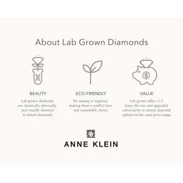 Anne Klein Women's Lab Grown Diamond Accented Bangle Watch and Bracelet Set, AK/5142