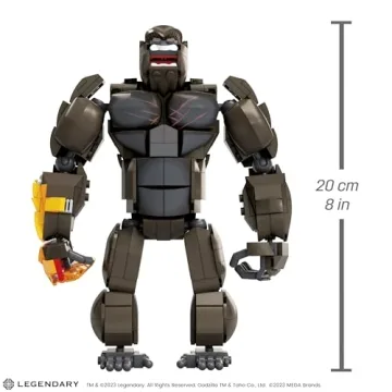 Mega Godzilla x Kong The New Empire Building Set Action Figure Kong with 541 Pieces and Accessories, 12 Inches Long, for Adult Collectors