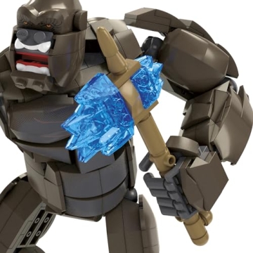 Mega Godzilla x Kong The New Empire Building Set Action Figure Kong with 541 Pieces and Accessories, 12 Inches Long, for Adult Collectors