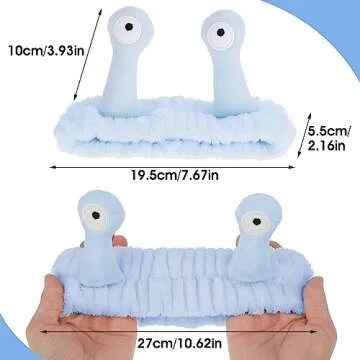 Molain Snail Headband, Face Wash Headband, Spa Hair Bands Makeup Headbands Women Cartoon Cute Coral ...