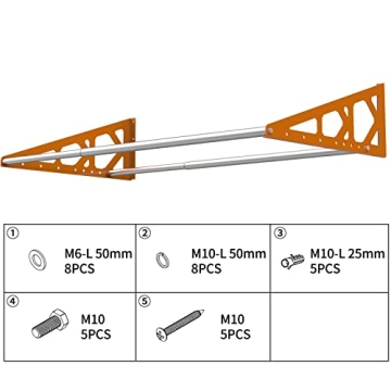 Fioracl Tire Rack Wall Mount Adjustable 31"-56"