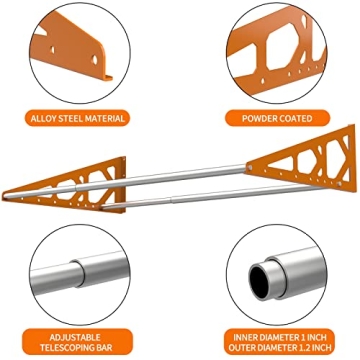 Fioracl Tire Rack Wall Mount Adjustable 31"-56"