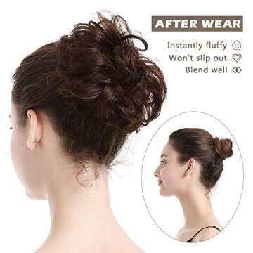 BARSDAR Human Hair Bun Extension for Effortless Styling