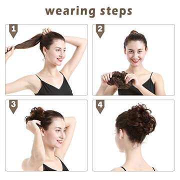 BARSDAR Human Hair Bun Extension for Effortless Styling