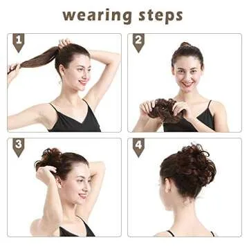 BARSDAR Human Hair Bun Extension for Effortless Styling