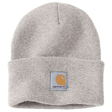 Carhartt Men's Knit Cuffed Beanie in Alabaster Heather
