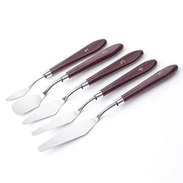 5 PCS Stainless Steel Painting Knives Set for Artists