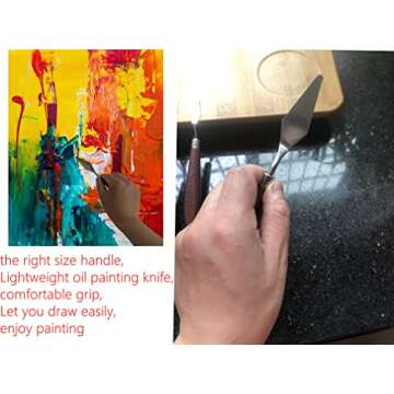 5 PCS Stainless Steel Painting Knives Set for Artists