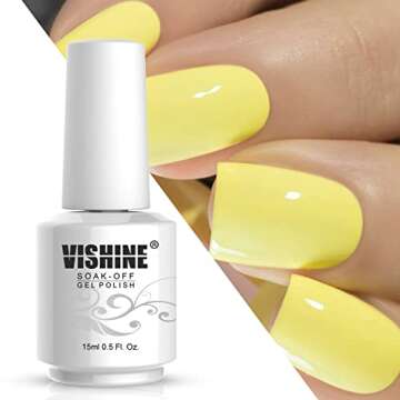 Vishine Nail Gel Polish, 15ml Soak Off Nail Gel Polish Nail Art Manicure Salon DIY at Home UV LED Li...