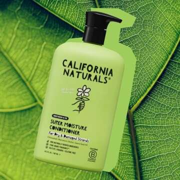 California Naturals Moisture Shampoo and Conditioner for Dry, Damaged Hair, Hair Care Bundle for Women and Men, Natural, Vegan, Cruelty, Silicone, Paraben, and Sulfate Free, Color Safe, 16.5 fl oz