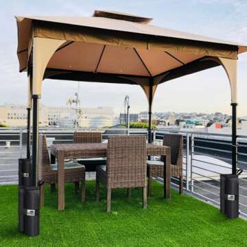 Eurmax USA Weight Bags for Pop up Canopy Outdoor Shelter,Gazebo Instant shelter Leg Canopy Weights, Sand Bags, Set of 4(Black)