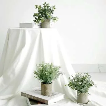 Gleenwave Eucalyptus Mini Fake Plants for Home Decor