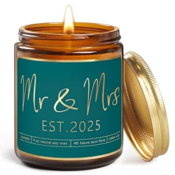 Wedding Gifts for Couples 2025,Mr and Mrs Gifts,Bridal Shower Gifts with Candle,Wedding Gifts for Br...