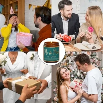 Wedding Gifts for Couples 2025,Mr and Mrs Gifts,Bridal Shower Gifts with Candle,Wedding Gifts for Bride,Unique Newlywed Wedding Gifts for Couples,Future Mr and Mrs Gifts