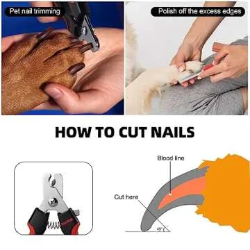 HAWATOUR Dog Nail Clippers, Professional Pet Nail Clipper & Trimmers with Safety Guard to Avoid Over Cutting, Grooming Razor with Nail File for Medium and Large Dog and Cat, Red