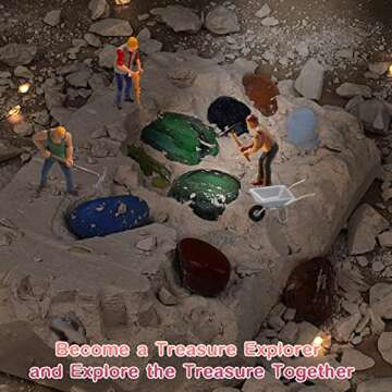 GobiDex Gemstones Dig Kit, Science Kit for Kids STEM Educational Toys, Excavate 12 Real Gems, Rock and Archaeology Geology Kit, Toys for 4 5 6 7 8 9 10 11 12 Year Old Boys & Girls