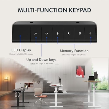 Electric Standing Desk 48 x 24 Inch Adjustable Height