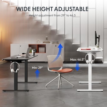 Electric Standing Desk 48 x 24 Inch Adjustable Height