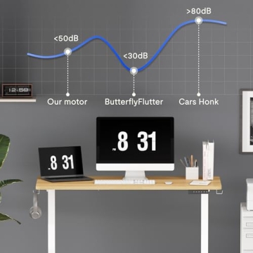 Electric Standing Desk 48 x 24 Inch Adjustable Height