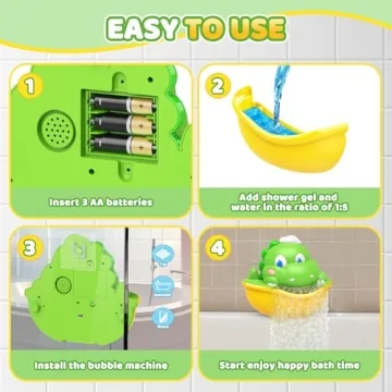 Diyfrety Dinosaur Bubble Machine for Kids Ages 1-8