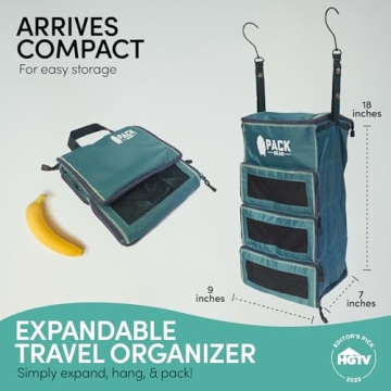 Pack Gear Hanging Organizer for Effortless Travel Packing