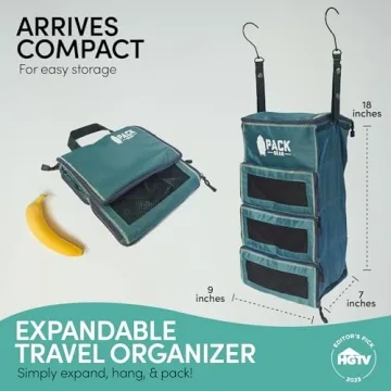 Pack Gear Hanging Organizer for Effortless Travel Packing