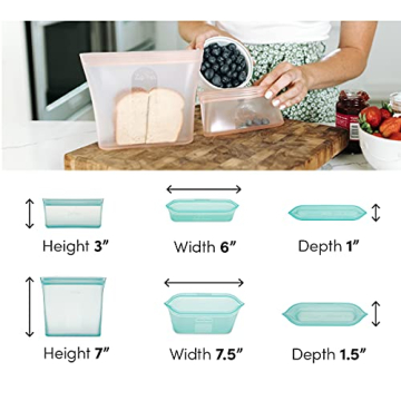 Zip Top Reusable Food Storage Bags Eco-Friendly Convenience