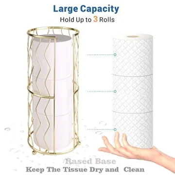 Stylish Megier Standing Toilet Paper Holder for All Bathrooms