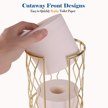 Stylish Megier Standing Toilet Paper Holder for All Bathrooms