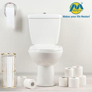 Stylish Megier Standing Toilet Paper Holder for All Bathrooms
