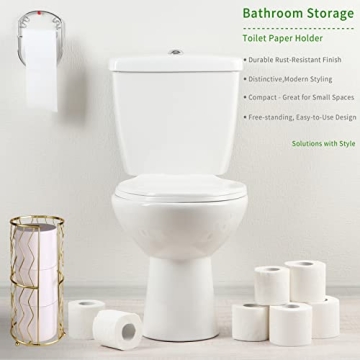Stylish Megier Standing Toilet Paper Holder for All Bathrooms