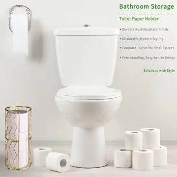 Stylish Megier Standing Toilet Paper Holder for All Bathrooms