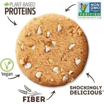 Lenny & Larry's The Complete Cookie, White Chocolate Flavored Macadamia, Soft Baked, 16g Plant Protein, Vegan, Non-GMO, 4 Ounce Cookie (Pack of 12)