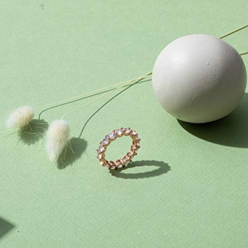 PAVOI 14K Gold Plated Stackable Cubic Zirconia Ring