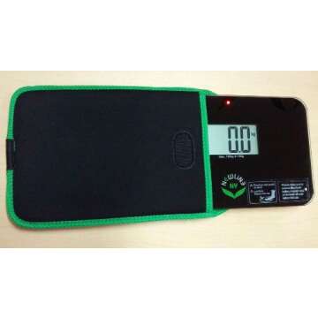 NewlineNY Step-on Super Mini Smallest Travel Bathroom Scale with Protection Sleeve: SBB0638SM-BK(Black)+S001MG
