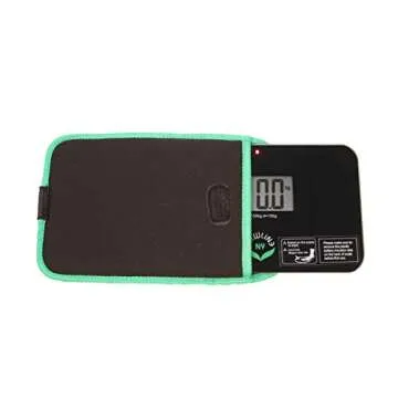 NewlineNY Step-on Super Mini Smallest Travel Bathroom Scale with Protection Sleeve: SBB0638SM-BK(Black)+S001MG