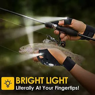 PARIGO LED Flashlight Gloves, Mens Valentines Day Gifts for Him, Boyfriend Husband Valentines Gifts for Men Son, Dad Birthday Gifts for Men Grandpa Car Repairing Fishing Camping Light Cool Gadgets