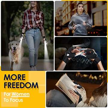 PARIGO LED Flashlight Gloves, Mens Valentines Day Gifts for Him, Boyfriend Husband Valentines Gifts for Men Son, Dad Birthday Gifts for Men Grandpa Car Repairing Fishing Camping Light Cool Gadgets