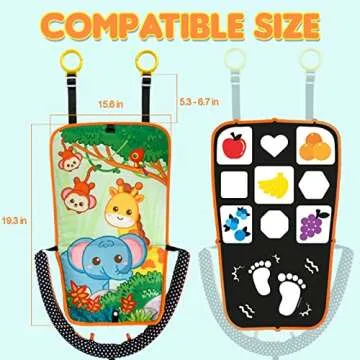 Innofans Baby Car Seat Toy with Music, Mirror, Animals - Portable Infant Travel Activities and Sensory Stroller Toys