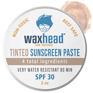 Waxhead Tinted Zinc Oxide Sunscreen Face SPF 30 - Organic, Waterproof, Non-Toxic