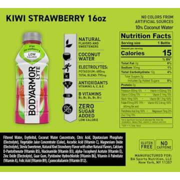 BODYARMOR LYTE Sports Drink Low-Calorie Sports Beverage, Kiwi Strawberry, Natural Flavors With Vitam...