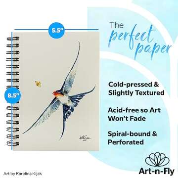 Art-n-Fly 5.5x8.5 Watercolor Sketchpad - 2 Pack