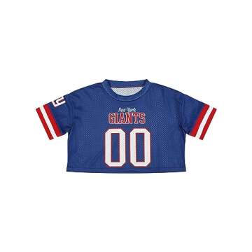 FOCO New York Giants NFL Womens Gameday Mesh Crop Top - Small