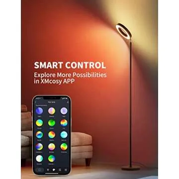 Smart LED Floor Lamp with RGB Lighting and App Control