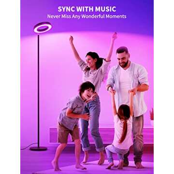 Smart LED Floor Lamp with RGB Lighting and App Control