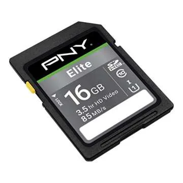 PNY 16GB Elite Class 10 U1 SDHC Flash Memory Card, 2-Pack, up to 85MB/s Read Speed (P-SD16GX2U185EL-GE)